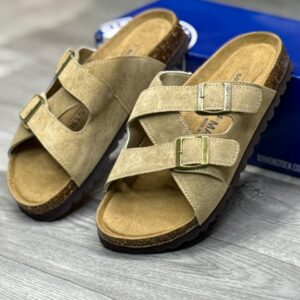 BIRKENSTOCK Men's Amalfi Leather Soft Footbed Sandals with Adjustable Buckles