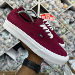 Authentic Vans Sneakers with Plain Laces And Double Sole( White Soles)